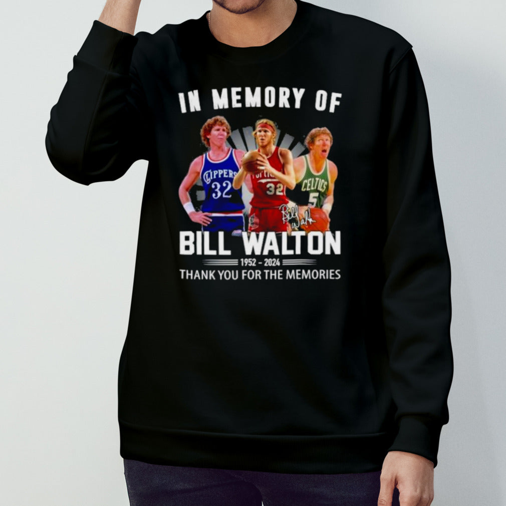 Bil Walton â€“ In Memory Of Legend Basketball 1952-2024 Thank You For The Memories Signature Short