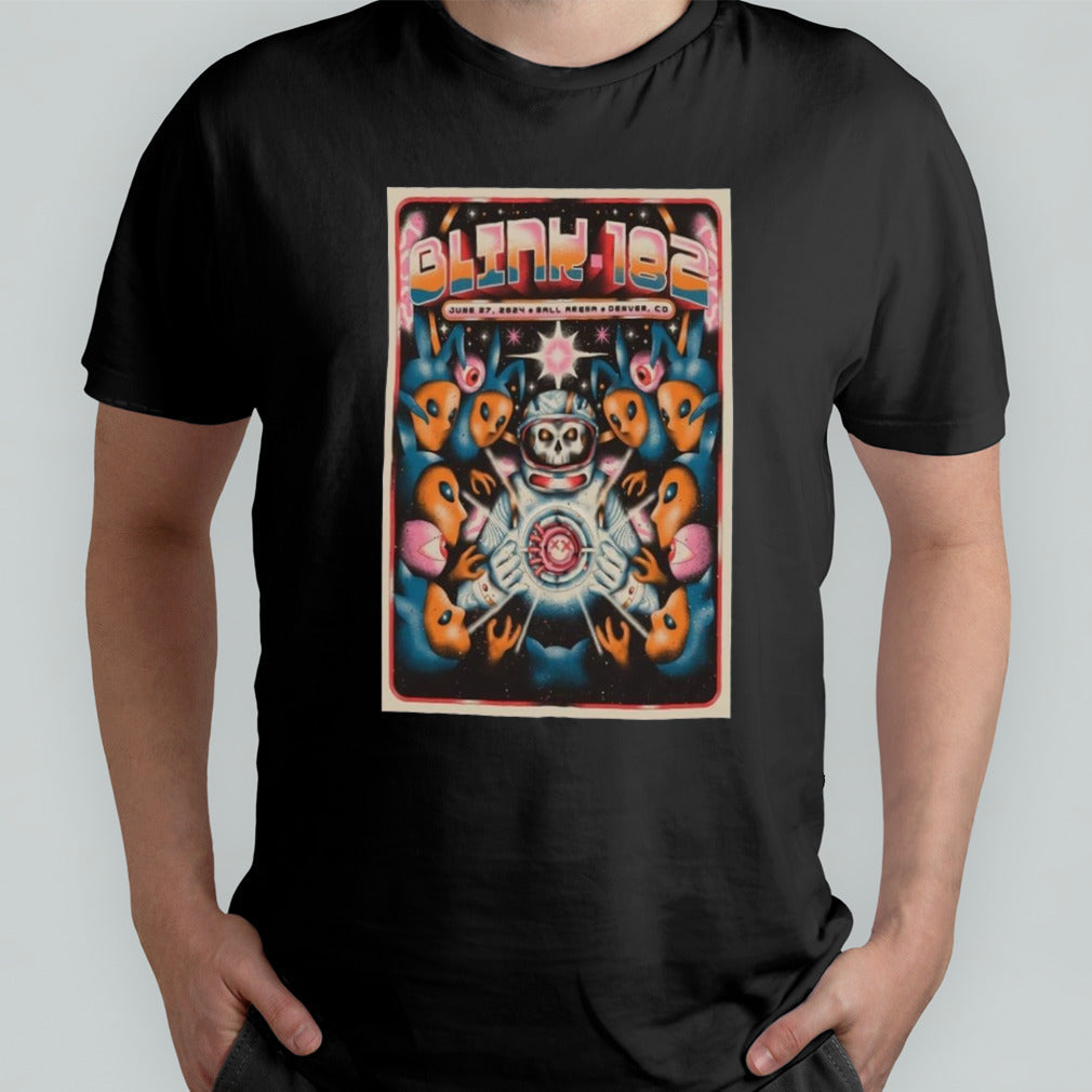 Blink-182 June 27 2024 Denver Ball Arena Concert Poster Shirt