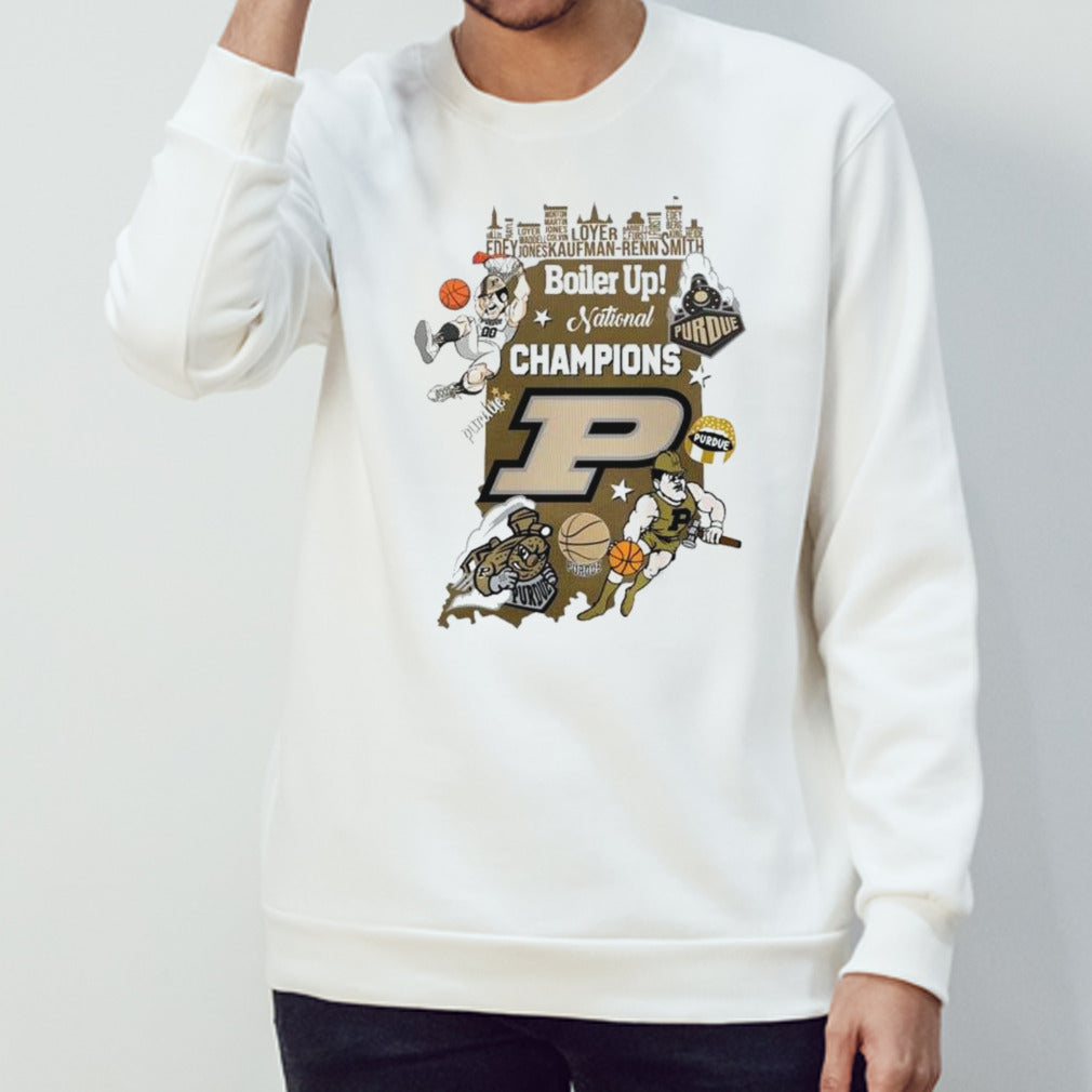 Boiler Up National Champions Purdue Boilermakers Players City Skyline 2024 Shirts