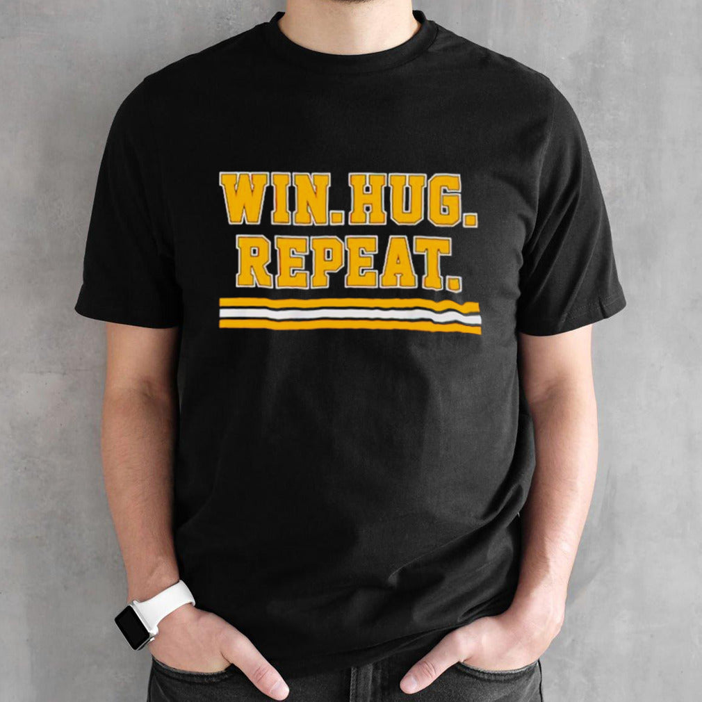 Boston Bruins hockey Win Hug Repeat shirts