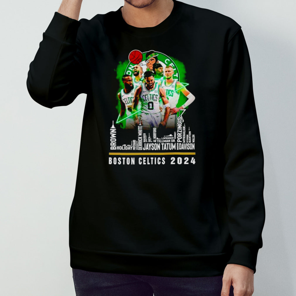Boston Celtics basketball 2023 City Player Names fan shirts