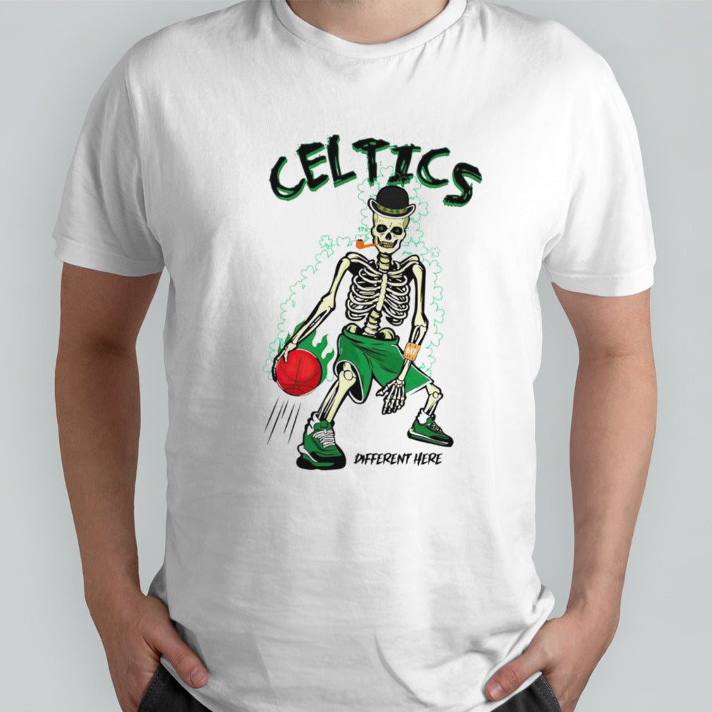 Boston Celtics skeleton basketball different here shirt