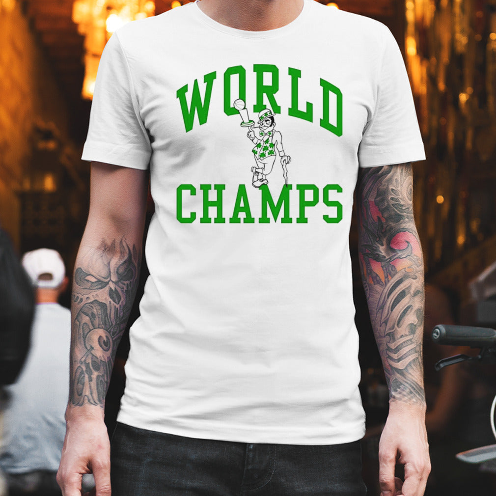 Boston Celtics world champs mascot shirt