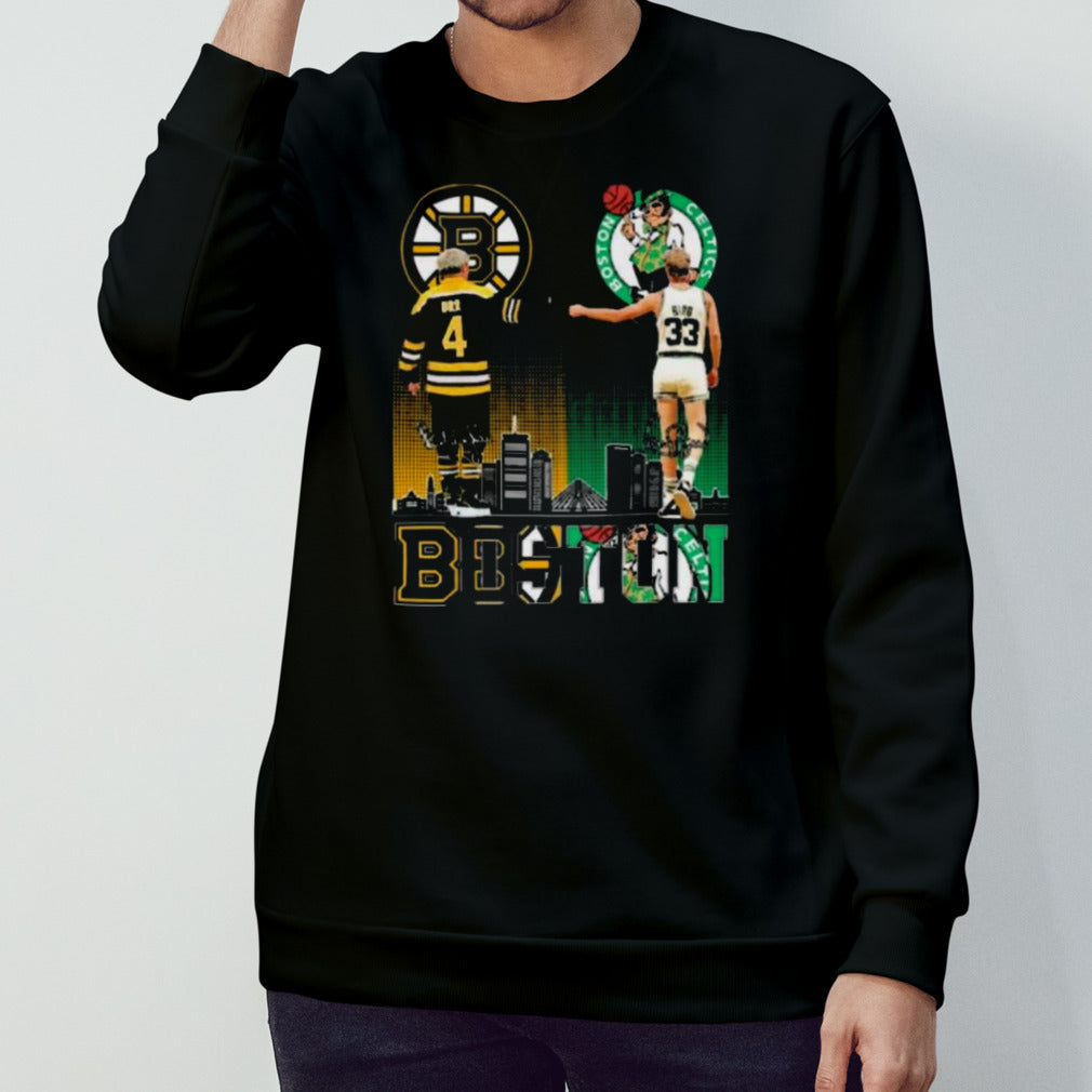 Boston Sports Teams Bobby Orr And Larry Bird 2024 Signatures Shirt