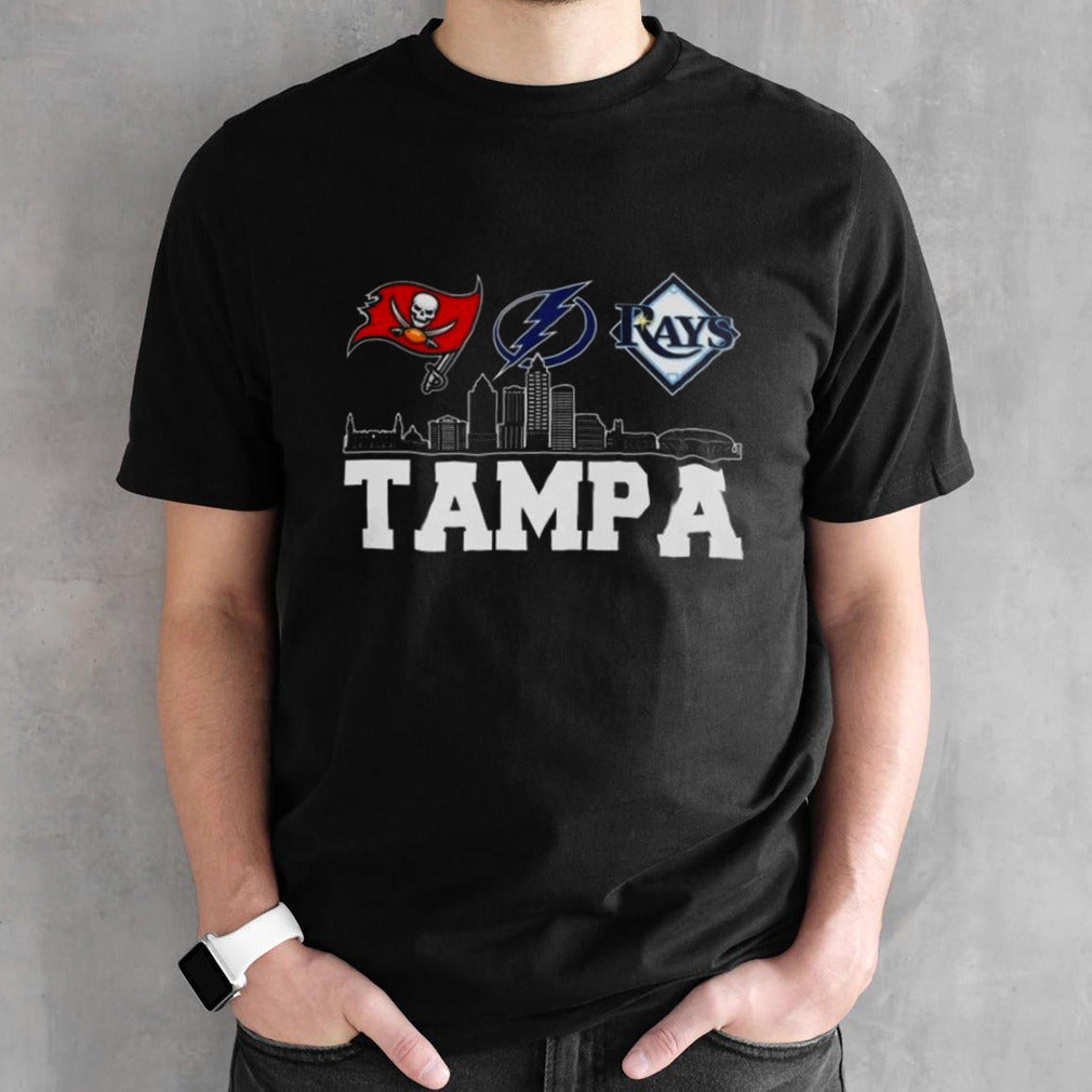 Buccaneers x Rays x Lightning Tampa City Skyline 2024 Shirts