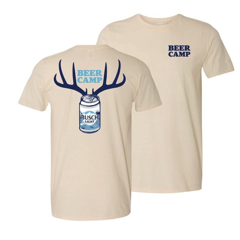 Busch Light Front and back print T-Shirt, Beer Camp 2 sided Shirt, Gift For Men, Sweatshirt Hoodie For Men Women