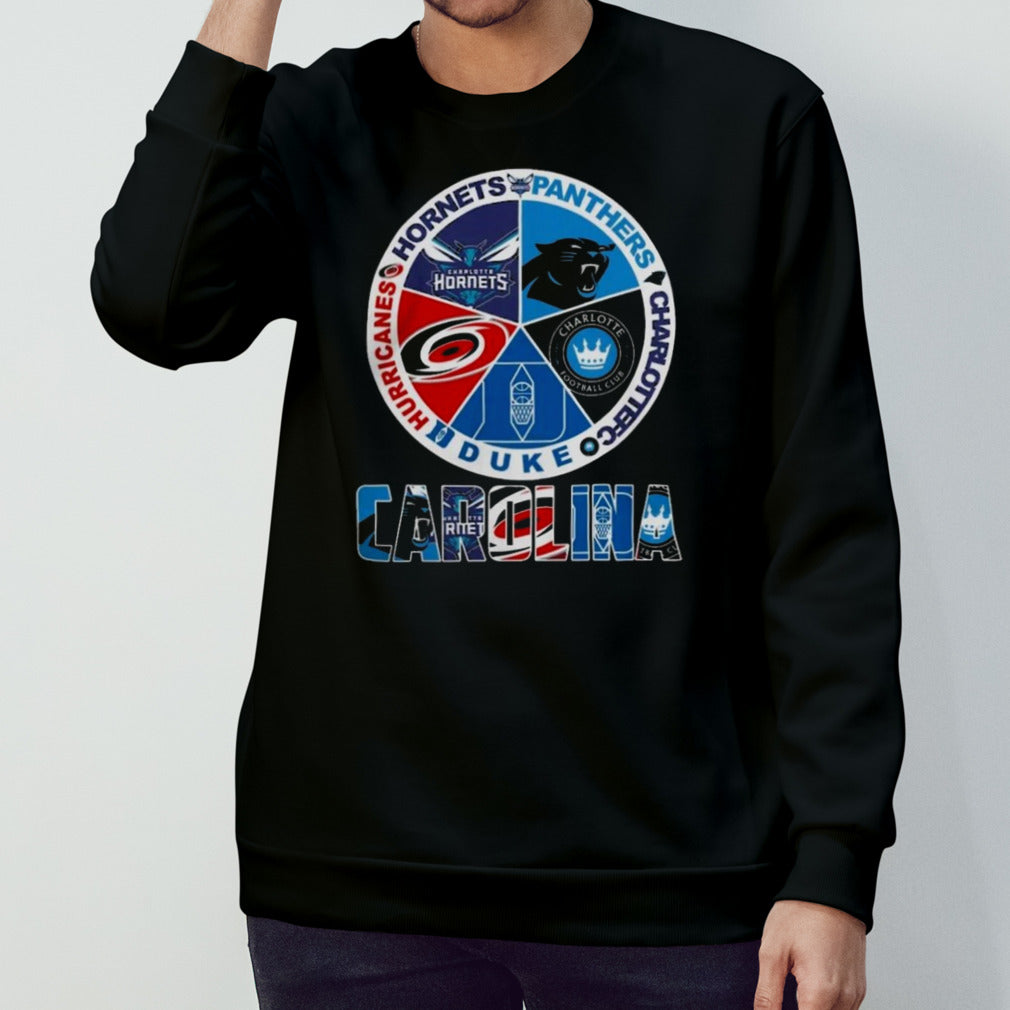 Carolina All Team Sports Hornets Panthers Charlotte Fc Duke And Hurricanes Logo Shirt