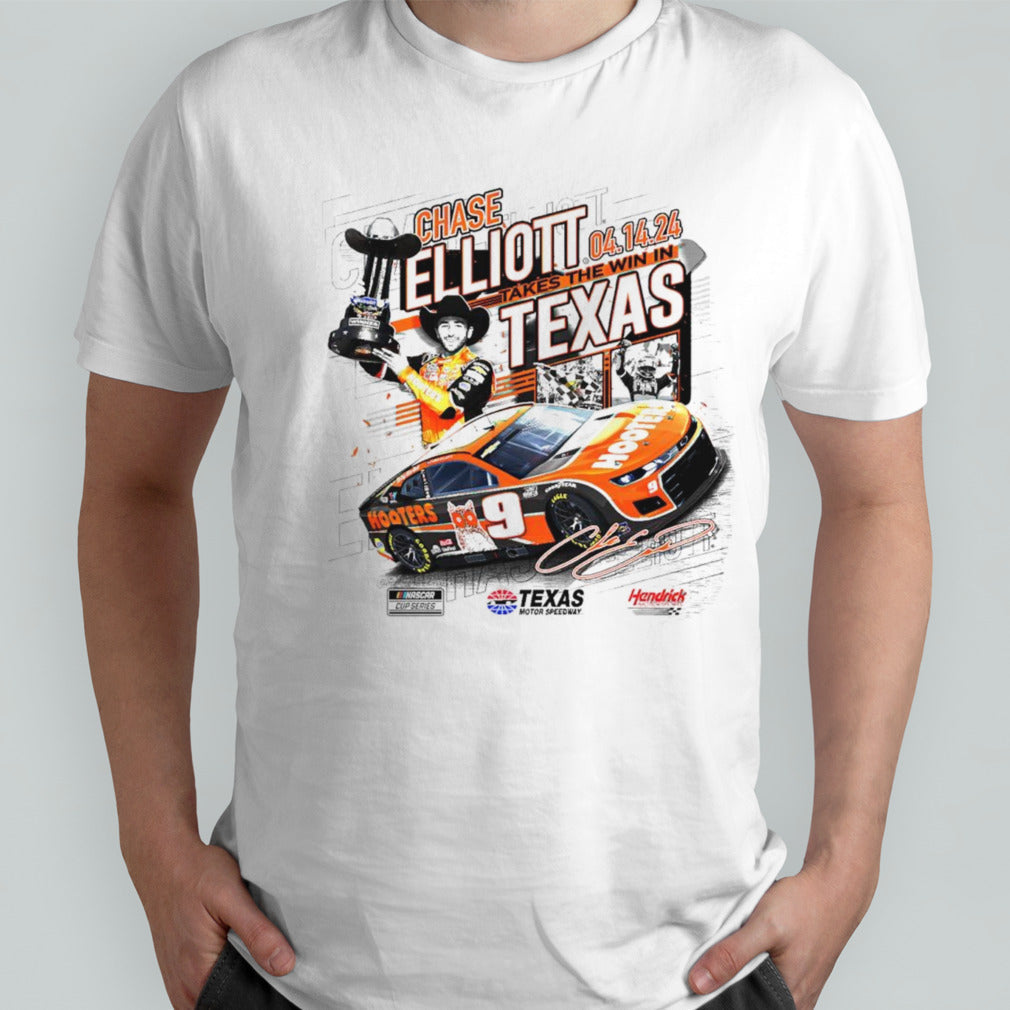 Chase Elliot Checkered Flag Sports 2024 Autotrader EchoPark Automotive 400 Race Win shirts