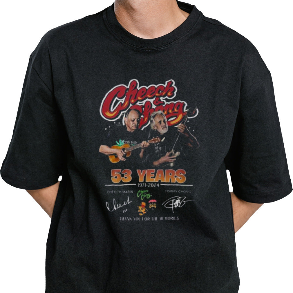Cheech And Chong 53Year 1971 2024 Thank You For The Memories Signature T Shirt