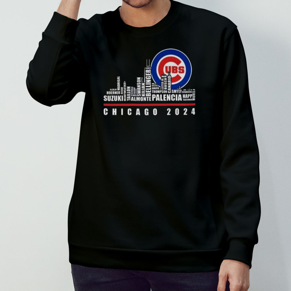 Chicago Cubs 2024 Players Names Skyline Shirts