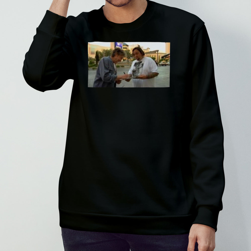 Cinnamon Bun Wearing Bob Dylan Meets Chumlee Shirts