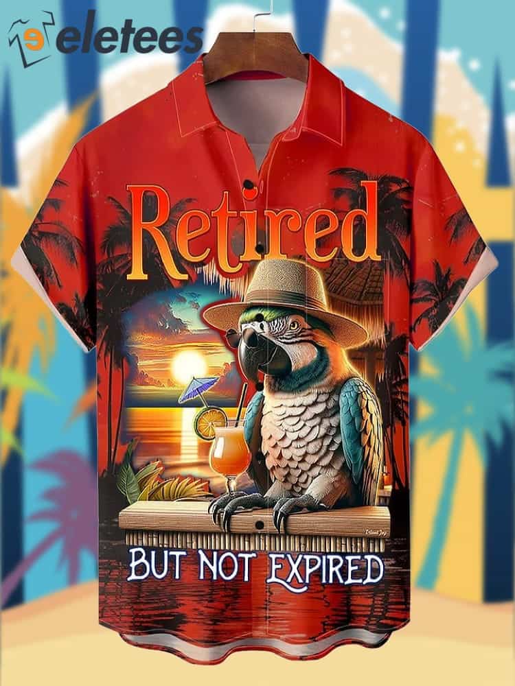 Coconut Tree Parrot On Sunset Beach Hawaiian Shirt