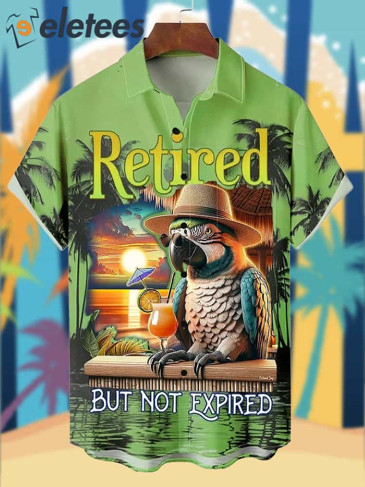 Coconut Tree Parrot On Sunset Beach Hawaiian Shirt