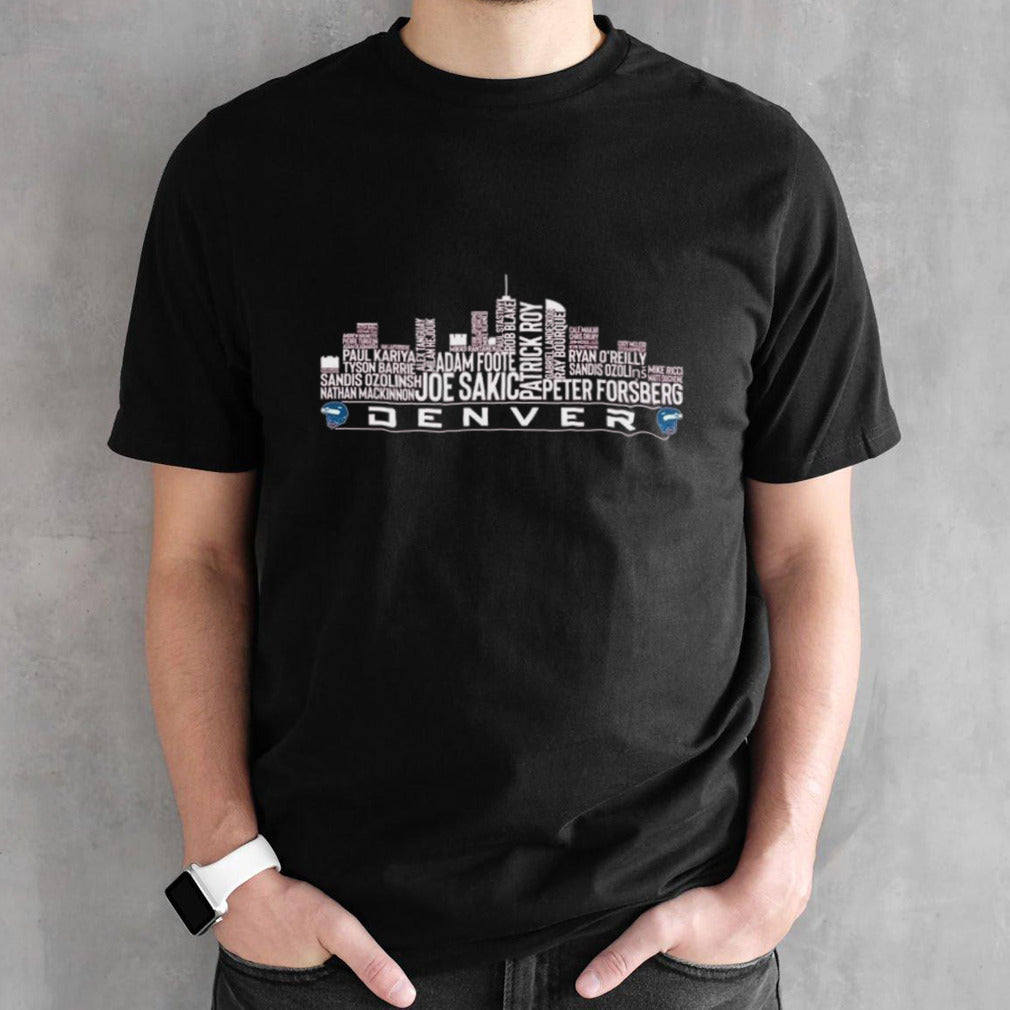 Colorado Avalanche Hockey Team 23 Player Roster Colorado City Skyline 2024 Shirts