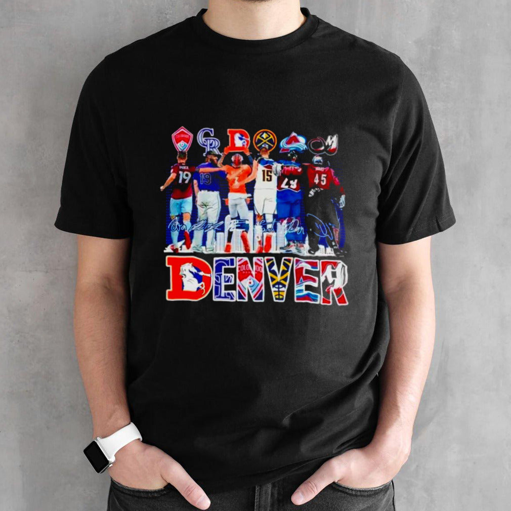 Colorado Avalanche Mammoth Denver Nuggets Broncos Rockies Rapids legends skyline signatures shirt