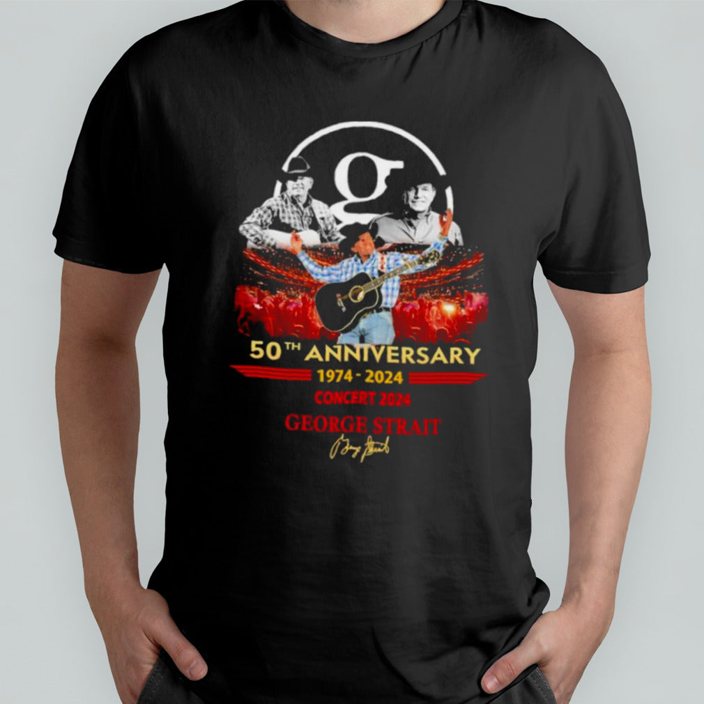 Concert 2024 George Strait 50th Anniversary 1974-2024 Signature Shirt