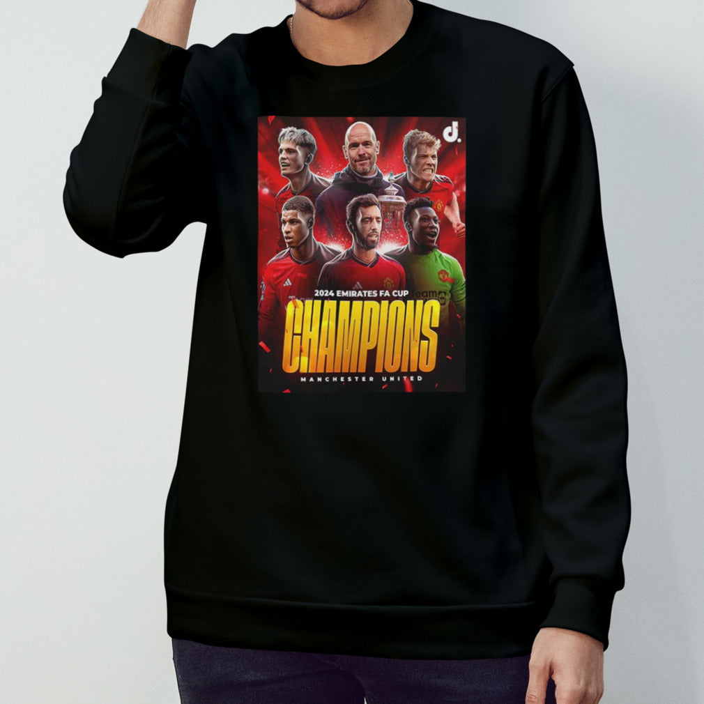 Congratulations Official Man UTD Champions FA Cup 2024 shirt