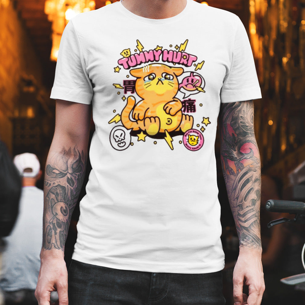 Cool Tummy Hurt Cat T-shirt