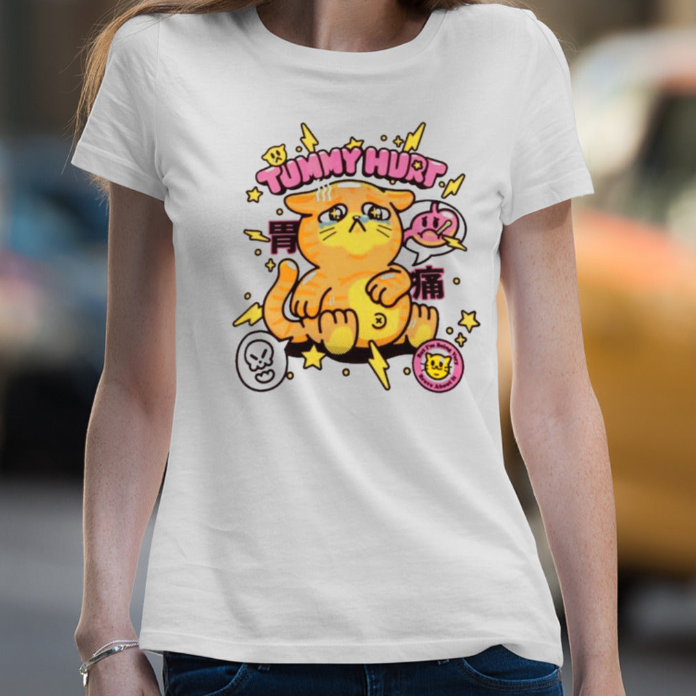 Cool Tummy Hurt Cat T-shirt