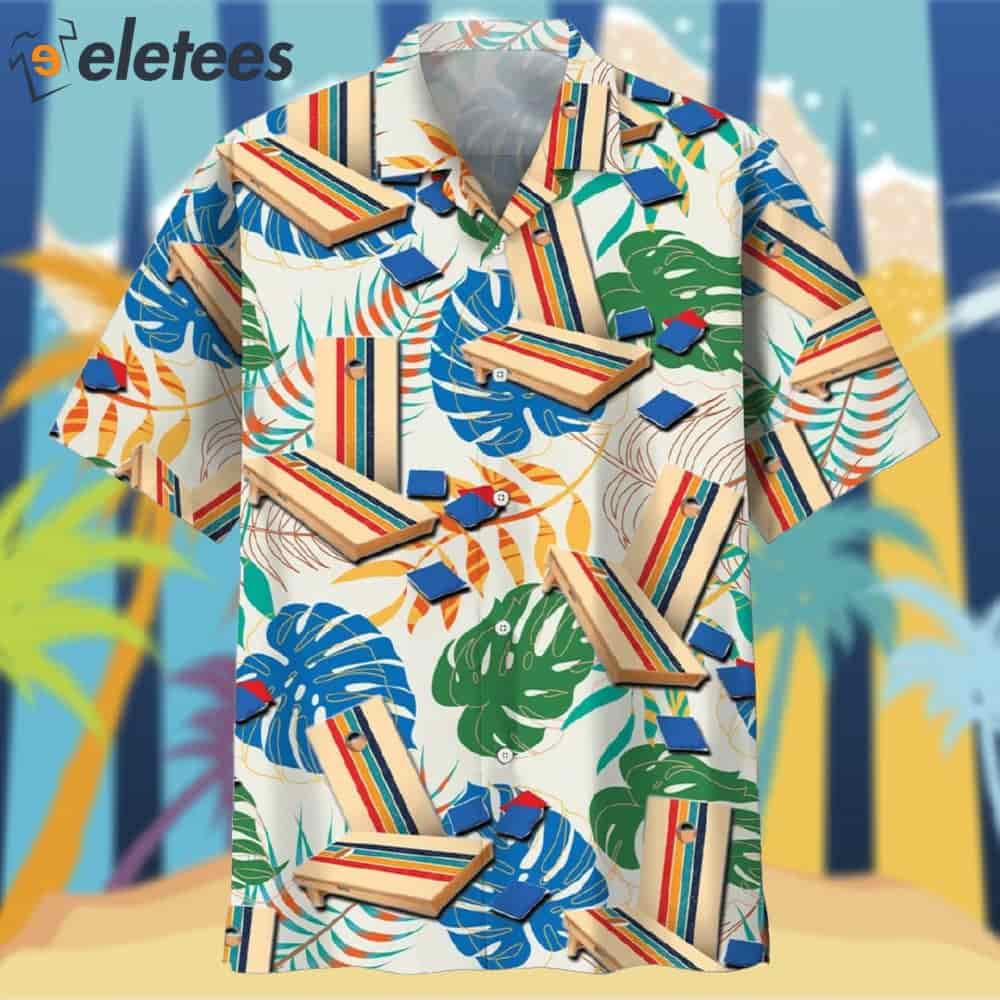 Cornhole Retro Tropical Hawaiian Shirt