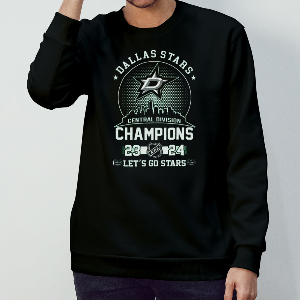 Dallas Stars Central Division Champions 2023-2024 Letsâ€™s Go Stars Skyline Shirts