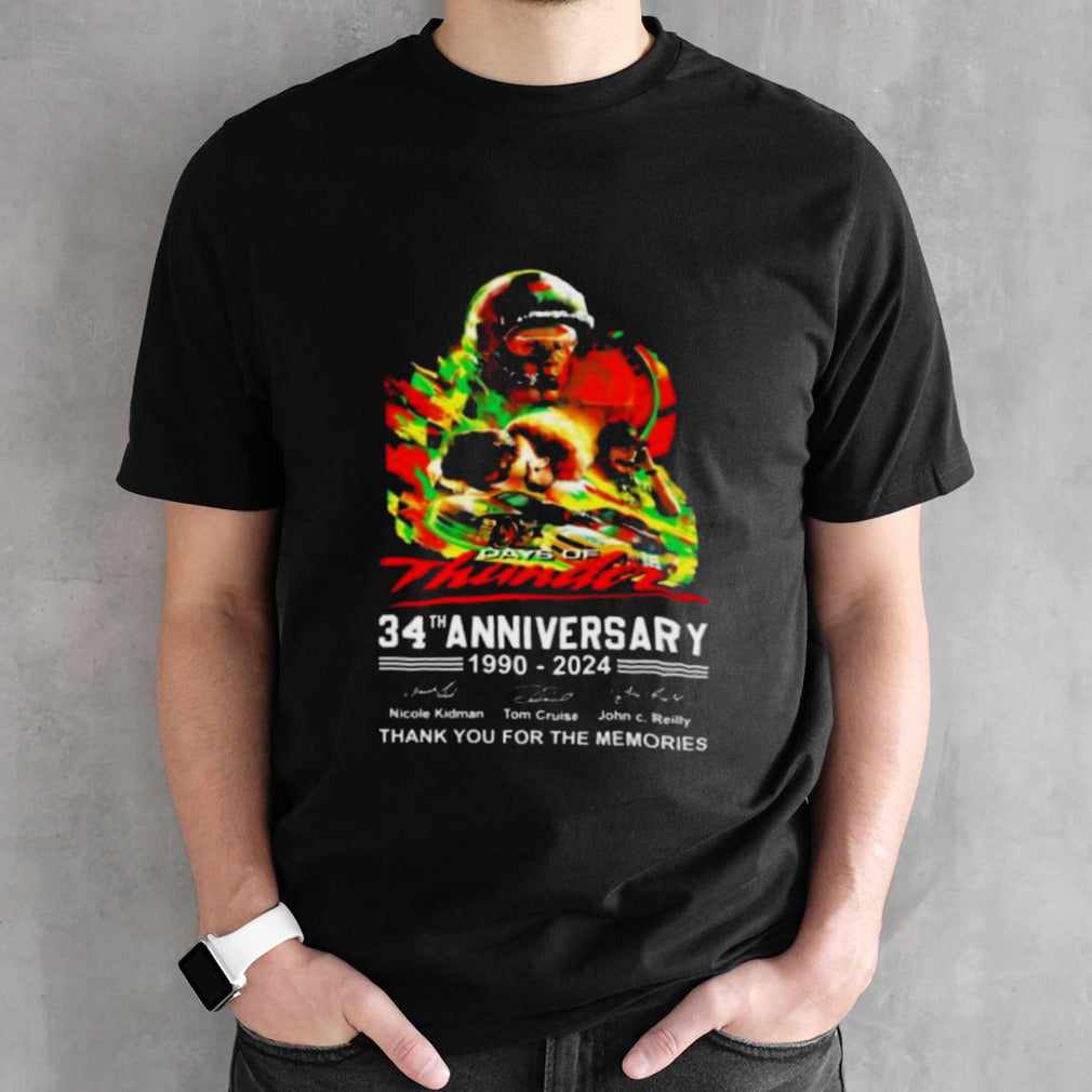 Days Of Thunder 34th Anniversary 1990-2024 Thank You For The Memories T-Shirts