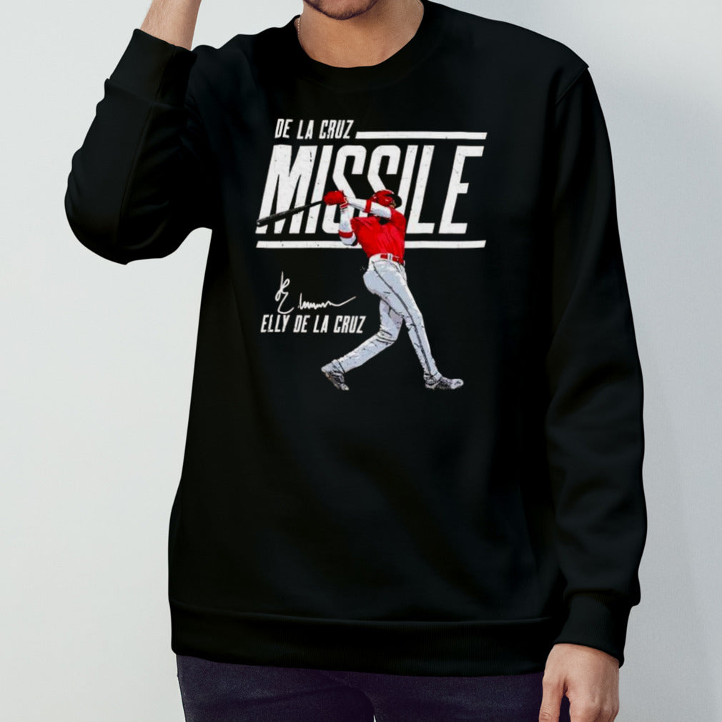 De La Cruz missile Elly De La Cruz Cincinnati Reds signature shirts