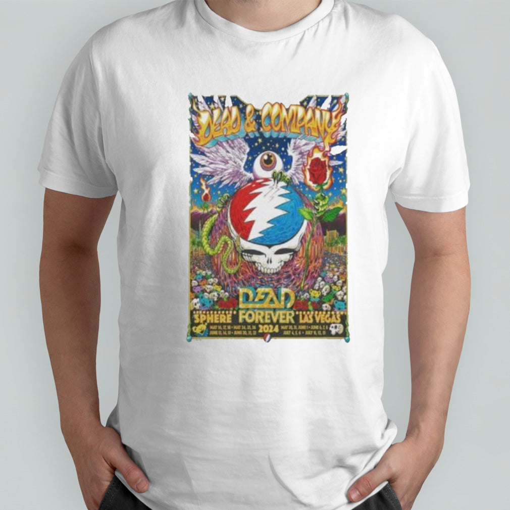 Dead and Company Dead Forever 2024 Sphere Las Vegas NV Event Poster Shirt