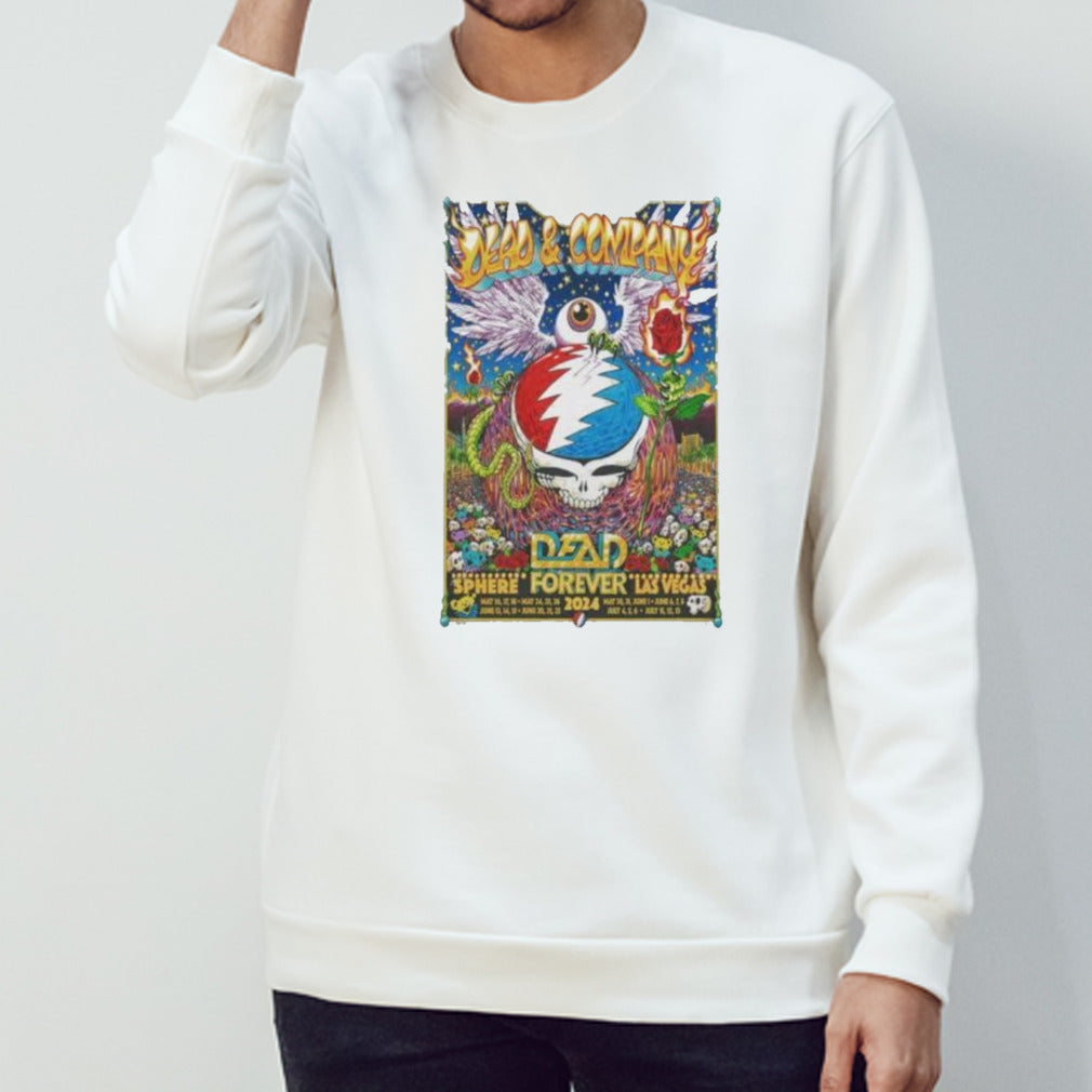 Dead and Company Dead Forever 2024 Sphere Las Vegas NV Event Poster Shirt