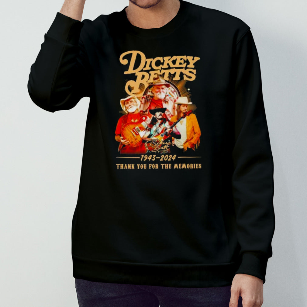 Dickey Betts 1943-2024 Thank You For The Memories Signature Shirts