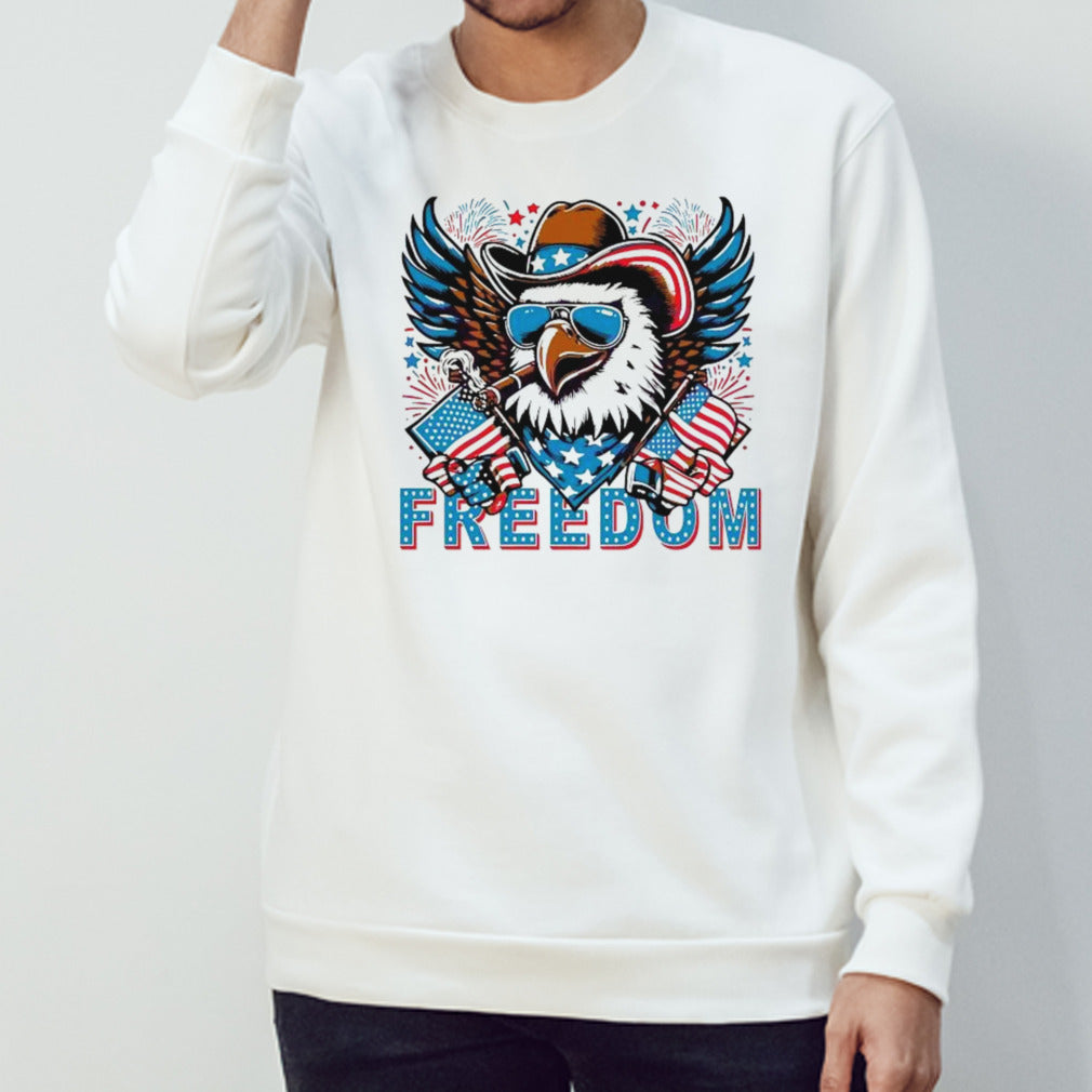 Eagles Cowboy Freedom Us Flag 4th Of July 2024 T-shirt