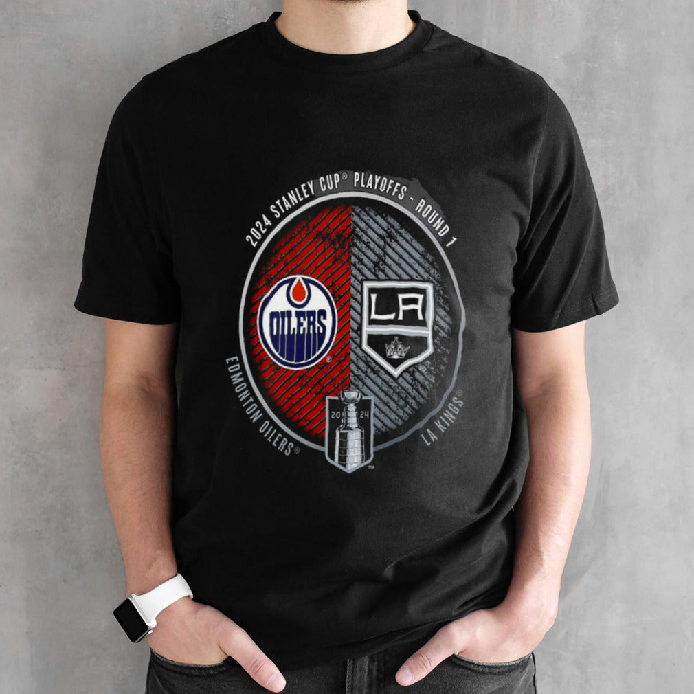 Edmonton Oilers Vss. Los Angeles Kings Inglasco 2024 Stanley Cup Playoffs First Round Dueling Matchup T-shirts