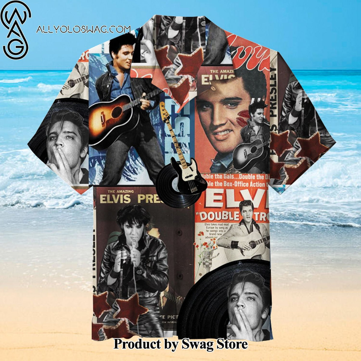 Elvis Aron Presley Minimalist Hawaiian Shirt