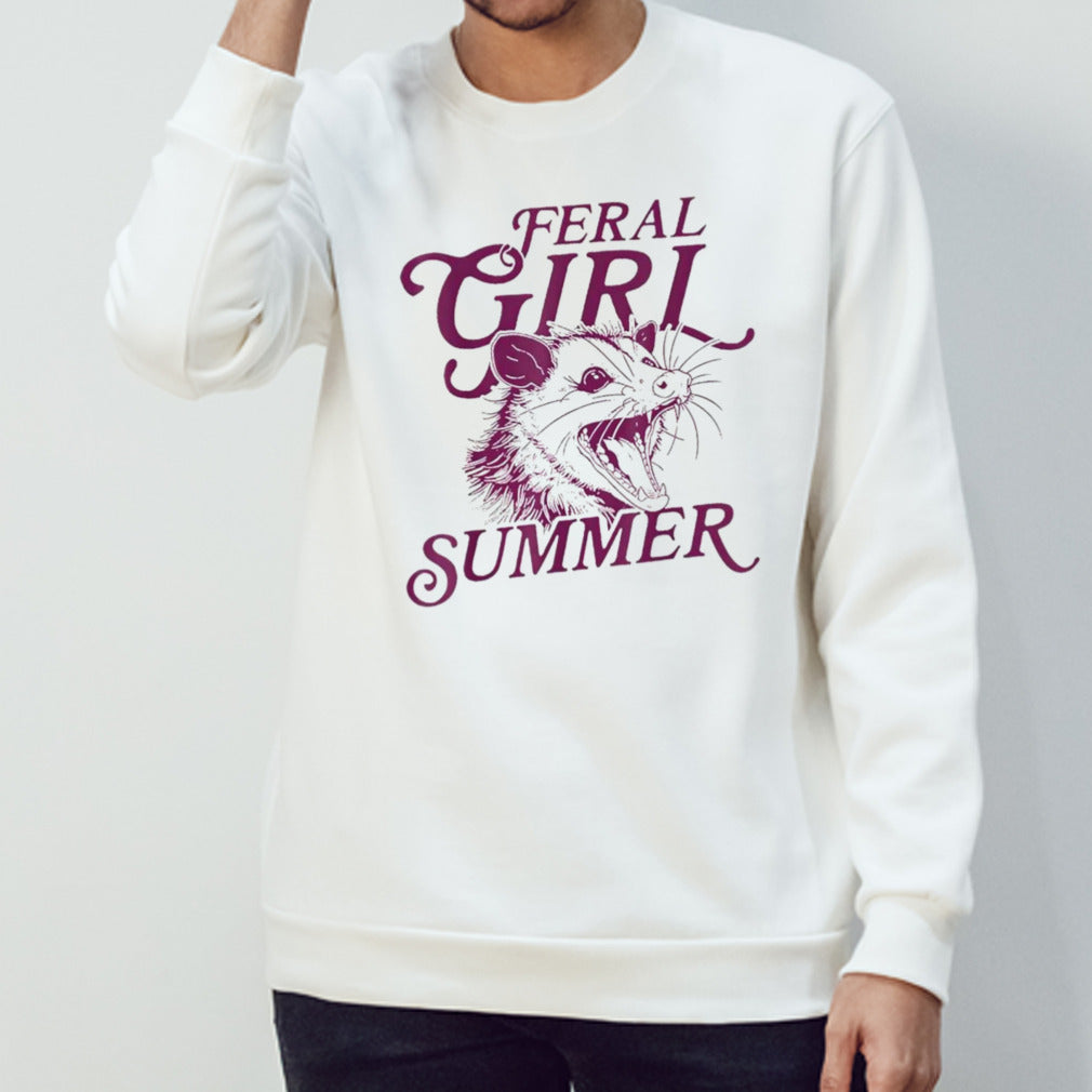 Feral girl summer opossum shirt
