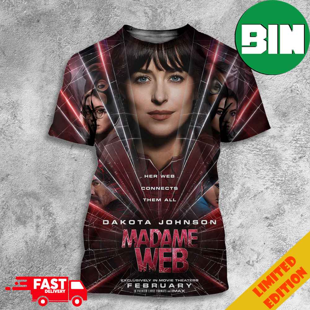 First Posters For Madame Web In Theaters On February 14 2024 3D T-Shirts