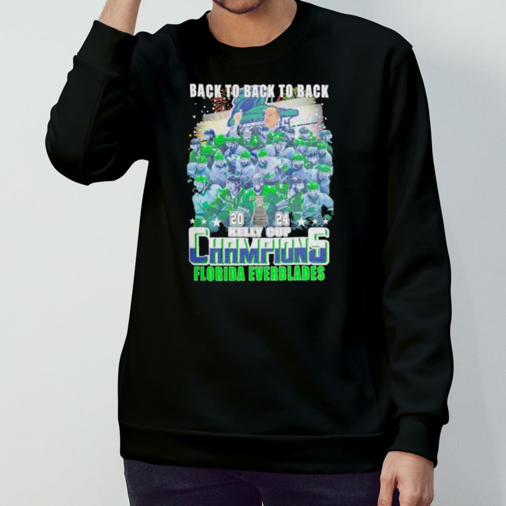 Florida Everblades Back To Back To Back 2024 Kelly Cup Champions Shirt