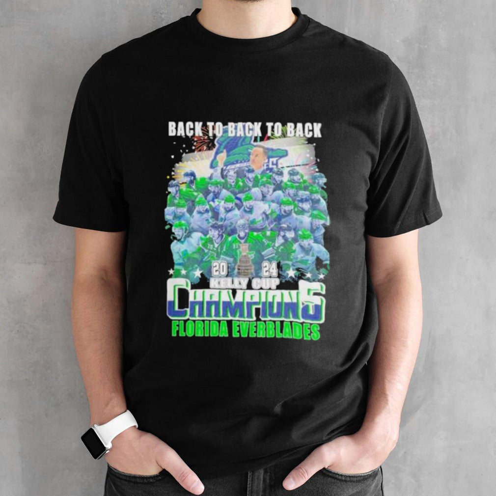 Florida Everblades Back To Back To Back 2024 Kelly Cup Champions Shirt