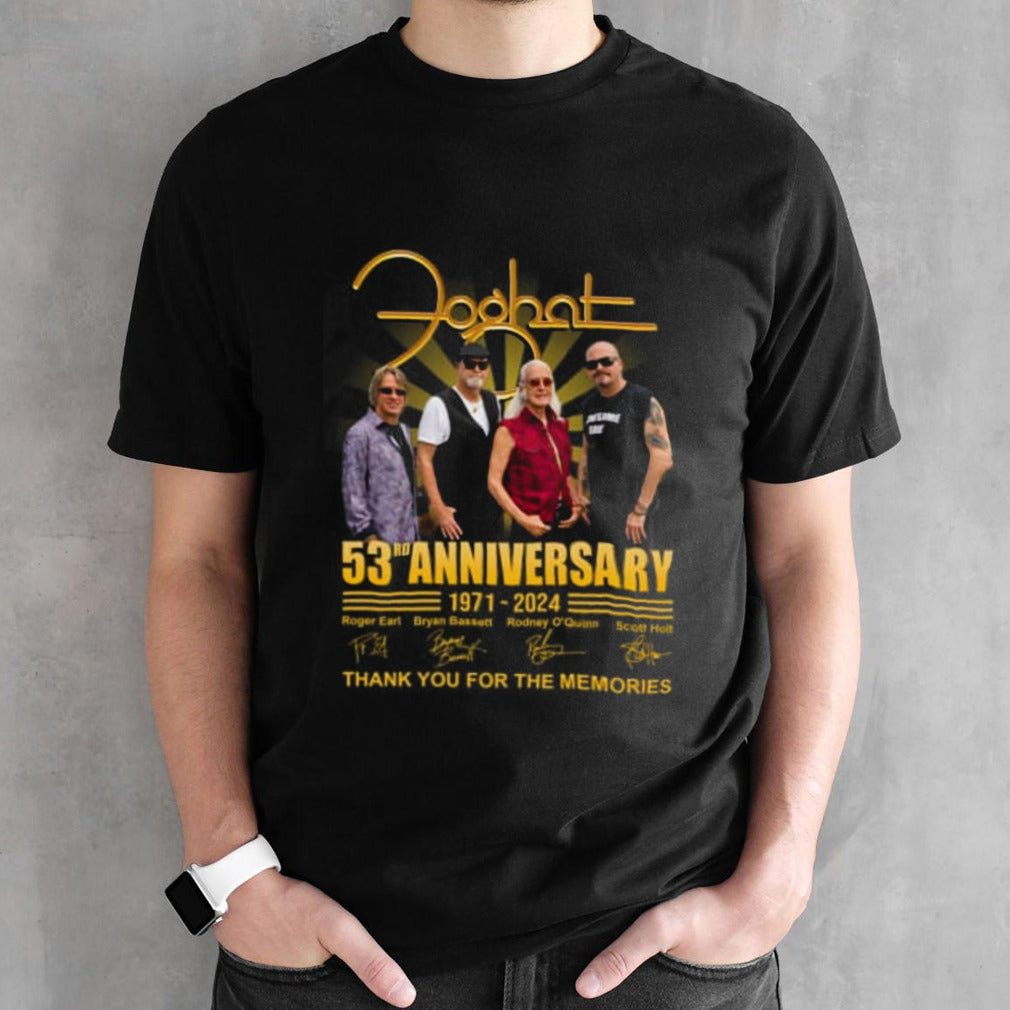 Foghat 53rd Anniversary 1971 2024 Thank You For The Memories T Shirts