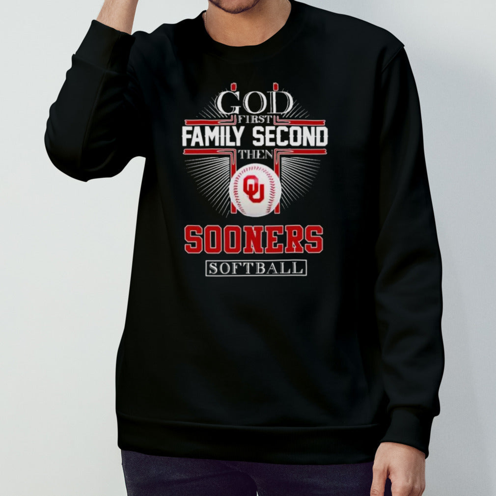 God First Family Second Then Oklahoma Sooners Softball 2024 Signatures Shirts