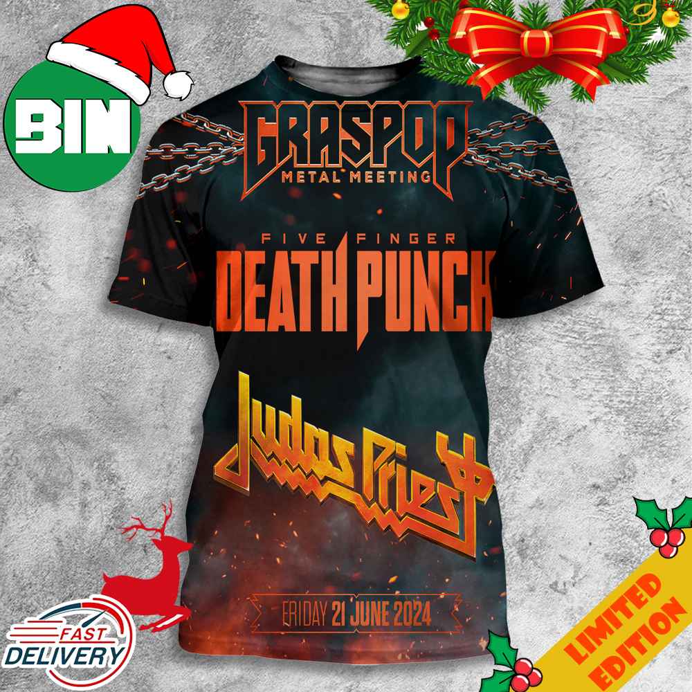 Graspop Metal Meeting Judas Priest Five Finger Death Punch Friday 21 June 2024 GMM24 3D T-Shirts