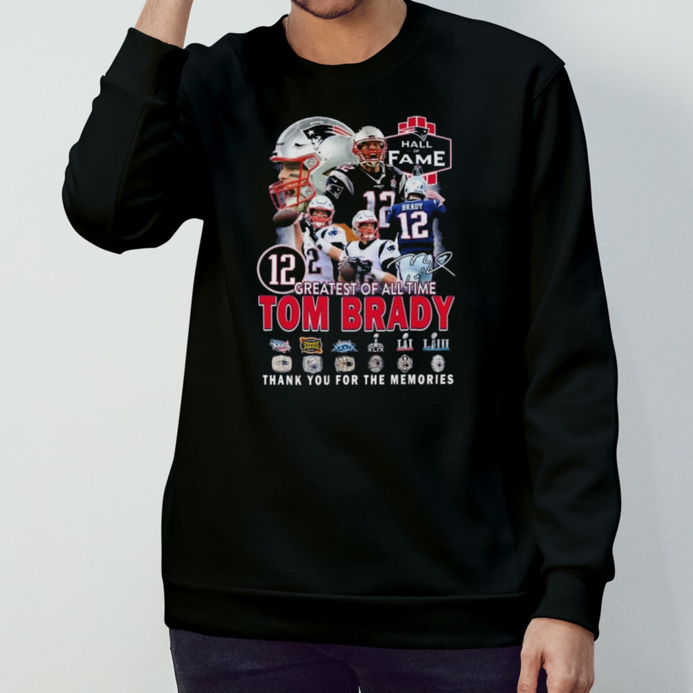 Greatest Of All Time Tom Brady Thank You For The Memories Signature Shirt