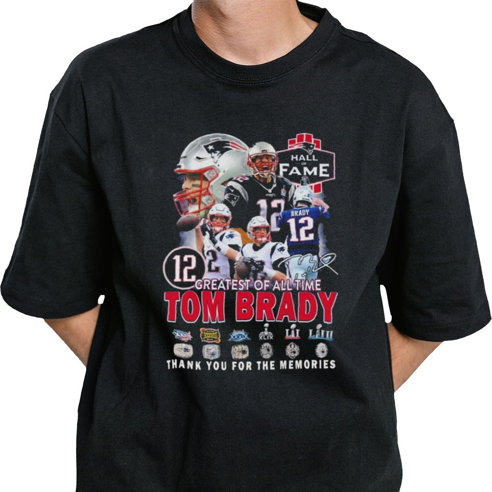 Greatest Of All Time Tom Brady Thank You For The Memories Signature Shirt