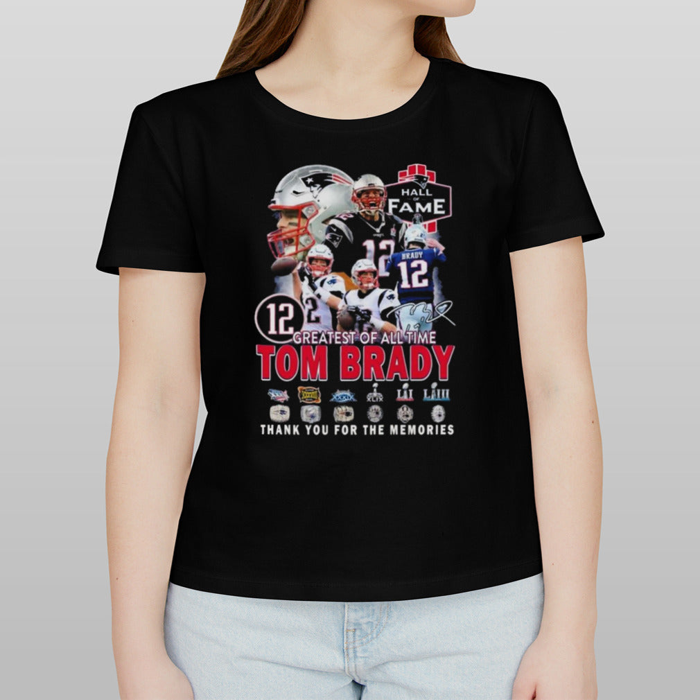 Greatest Of All Time Tom Brady Thank You For The Memories Signature Shirt
