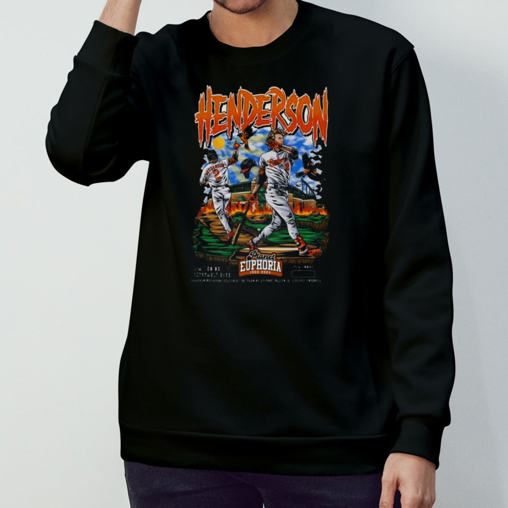 Gunnar Henderson 2 Baltimore Orioles Baseball Planet Euphoria 1950-2024 Art Classic T-Shirt