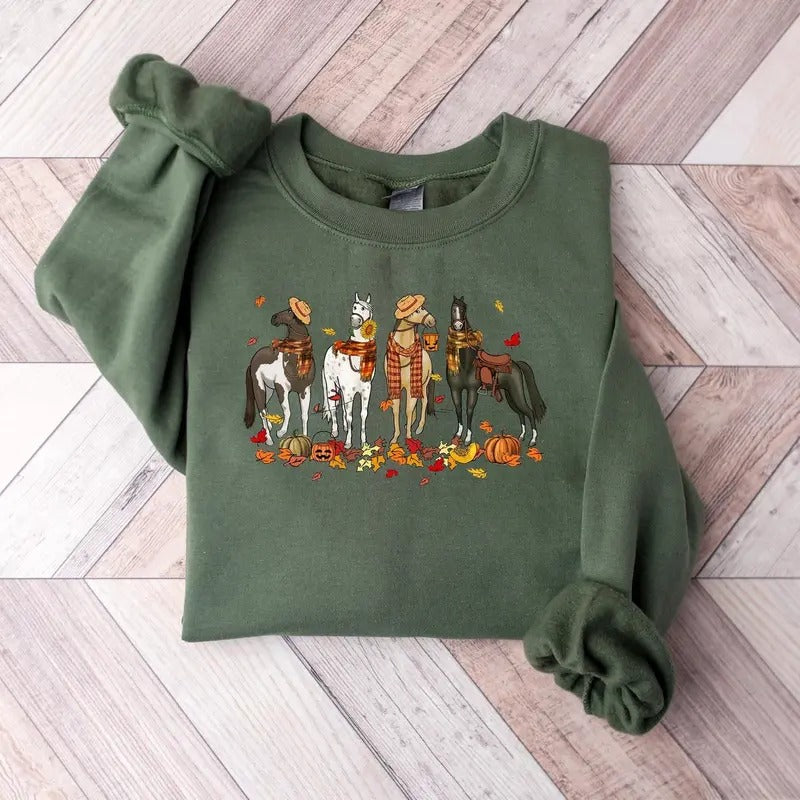 Halloween Horse Shirt, Ghost Horse Shirt, Spooky Horse Shirt, Horse Lover Gift, Western Halloween, Cowgirl Horse T-shirt Women Women