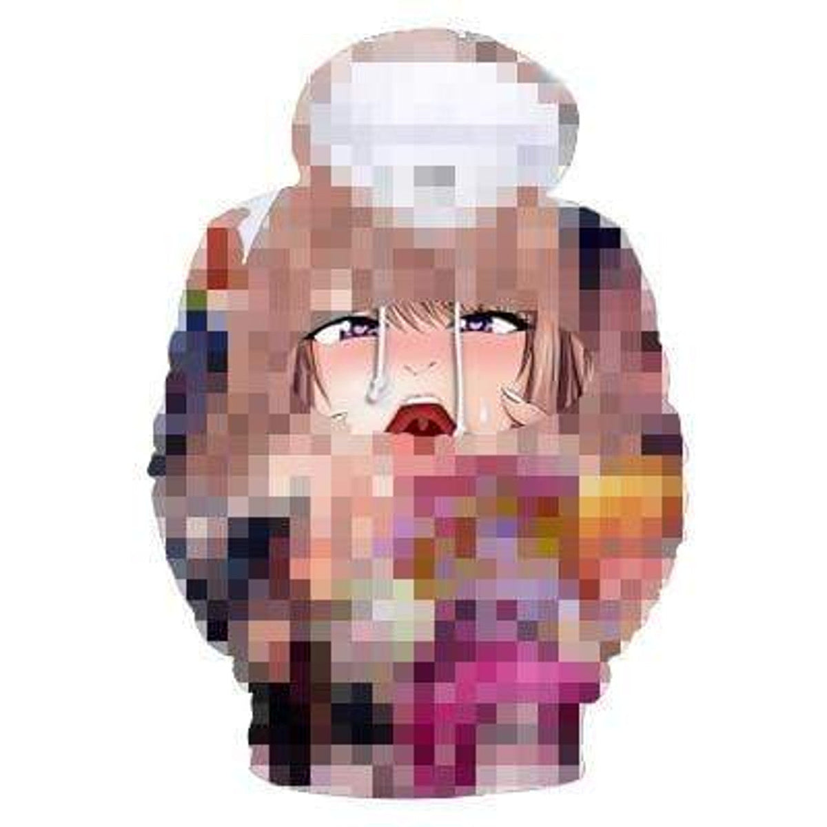 HickVibes Shy Girl Face Ahegao Anime B1414 3D Pullover Printed Over Unisex Hoodies