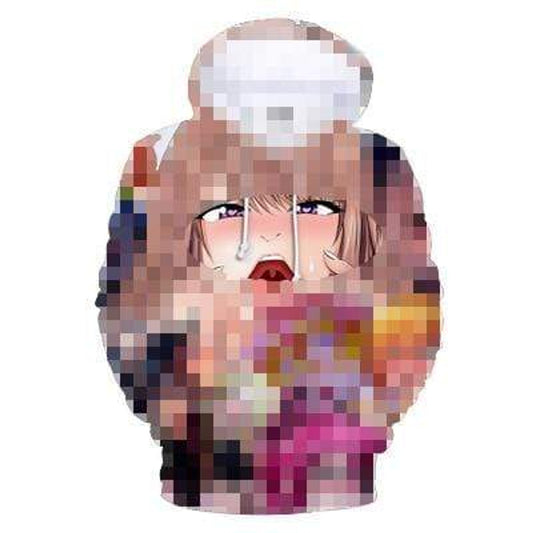 HickVibes Shy Girl Face Ahegao Anime B1414 3D Pullover Printed Over Unisex Hoodies