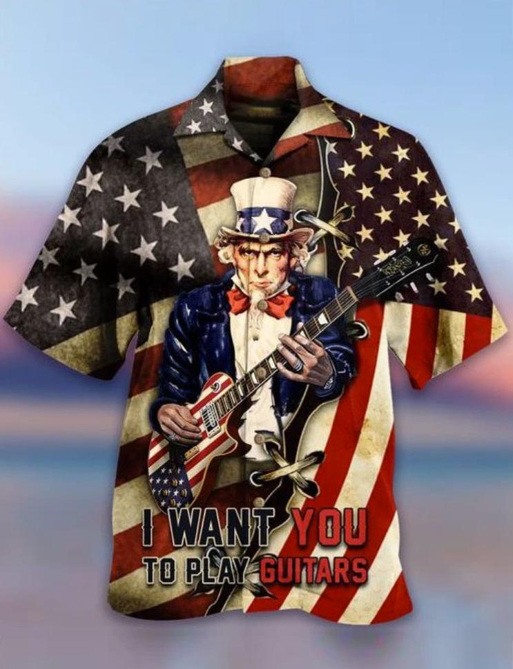 I Want You To Play Guitars Hawaiian Shirt Hw3821