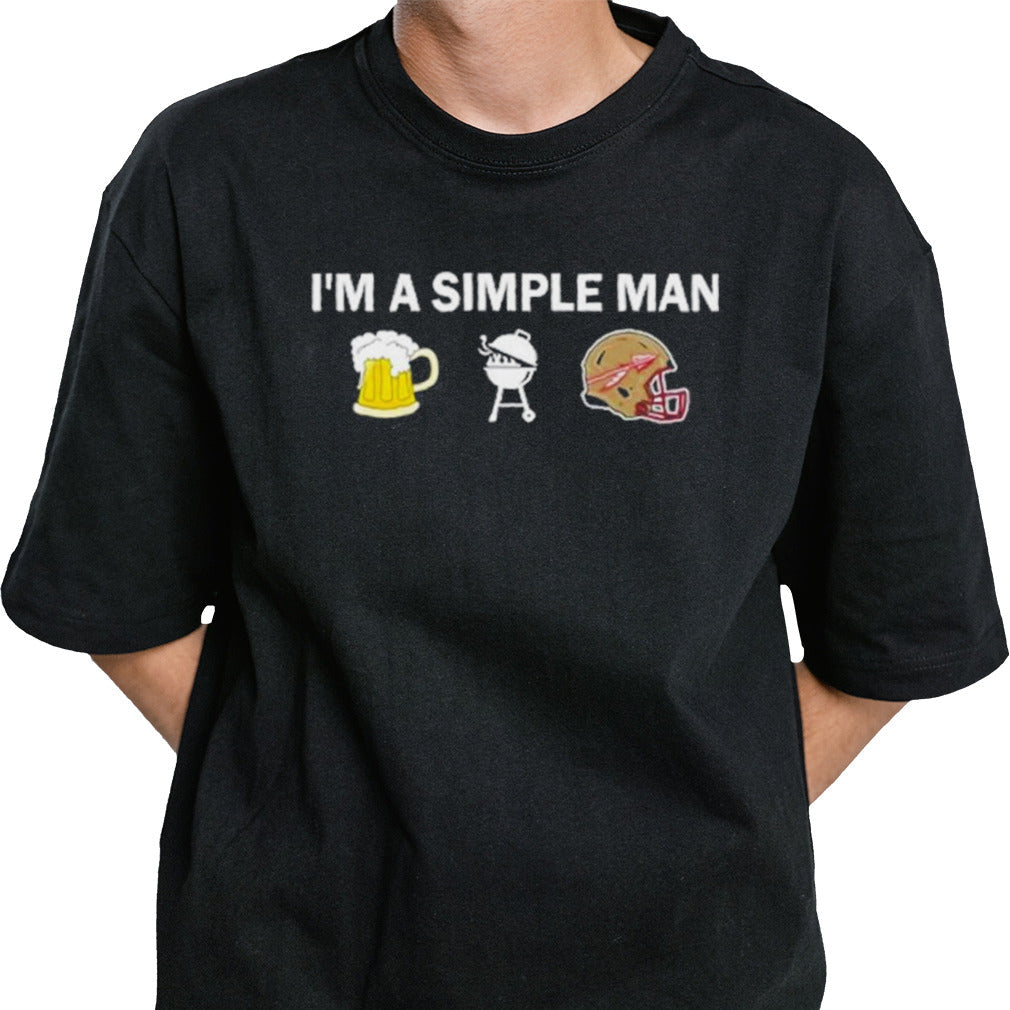 Iâ€™m A Simple Man I Like Beer BBQ And Florida State Seminoles Shirt