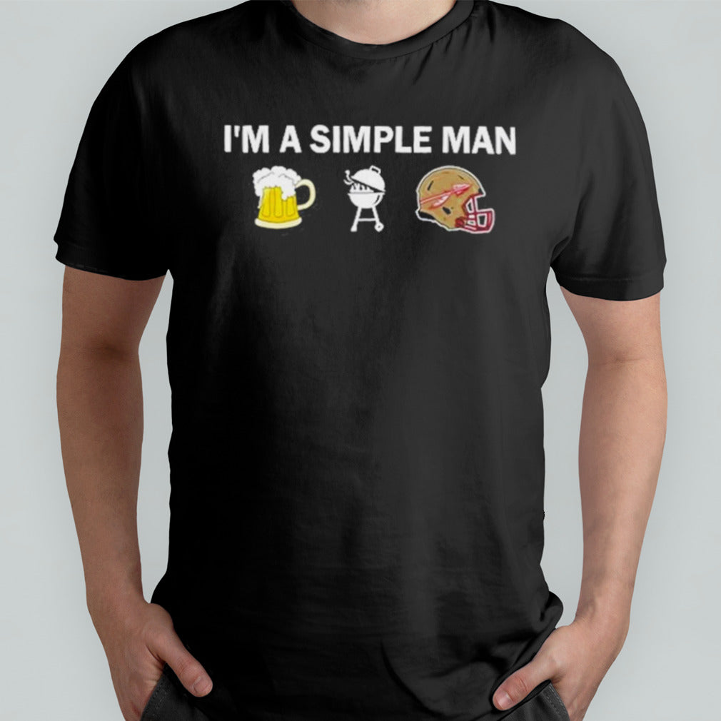 Iâ€™m A Simple Man I Like Beer BBQ And Florida State Seminoles Shirt